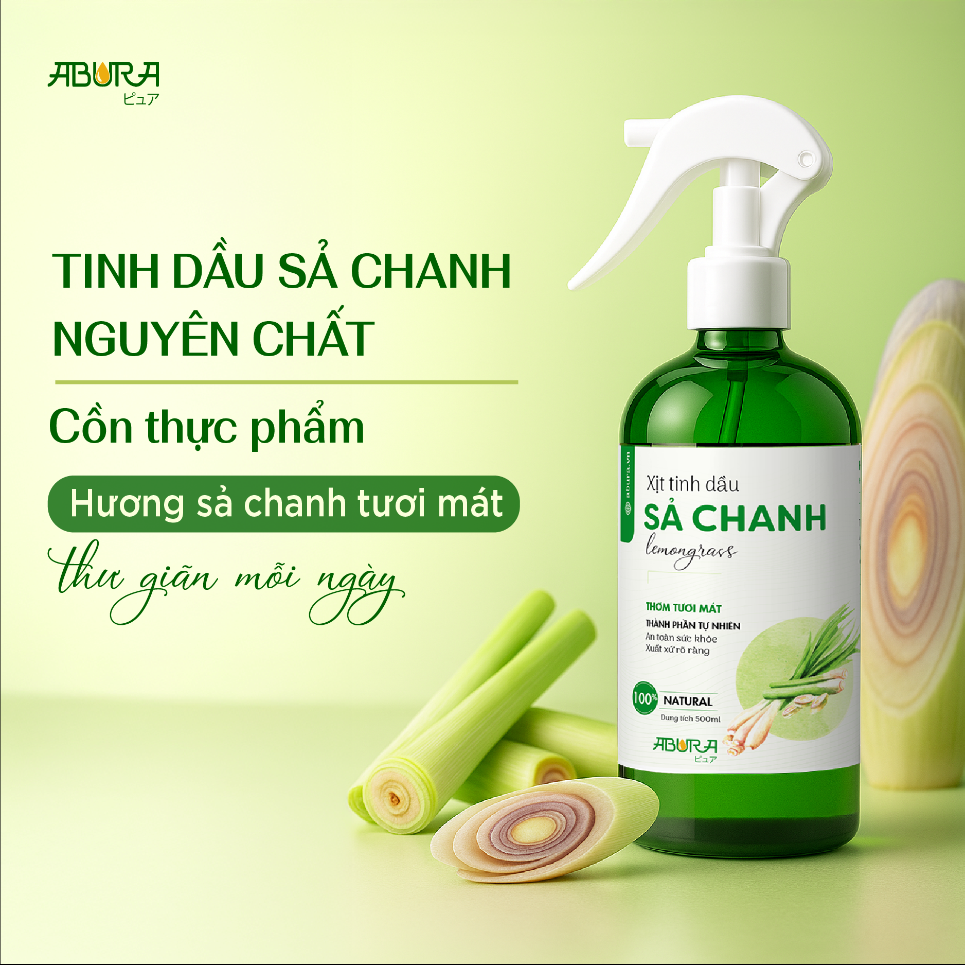 Chai xịt tinh dầu sả chanh Chai xịt tinh dầu sả chanh
