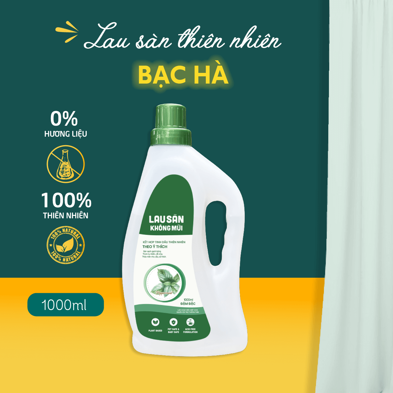 Nước lau sàn hương Bạc Hà ABURA