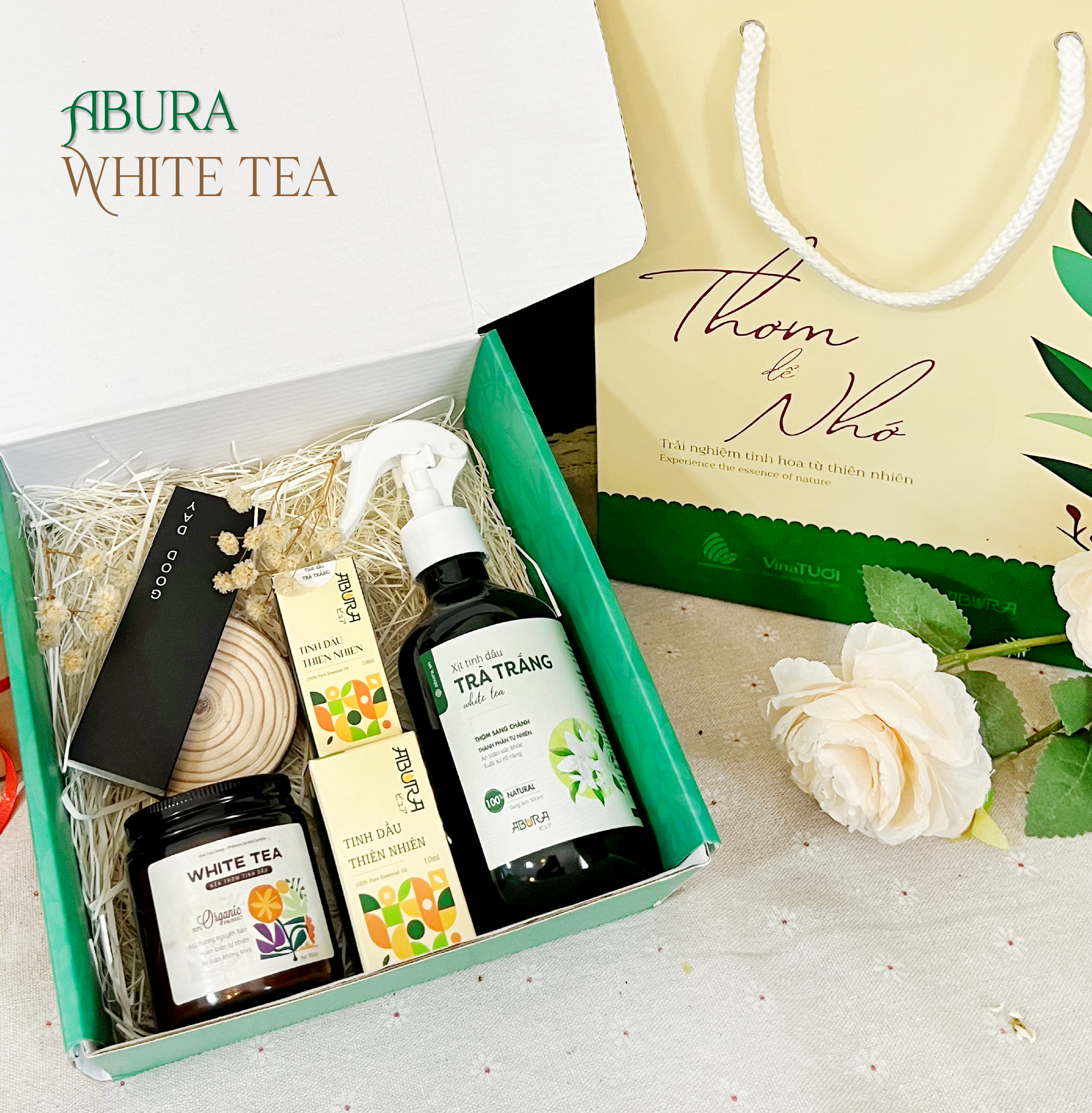 Set Quà Tặng WHITE TEA ABURA : Thư Giãn, Sảng Khoái