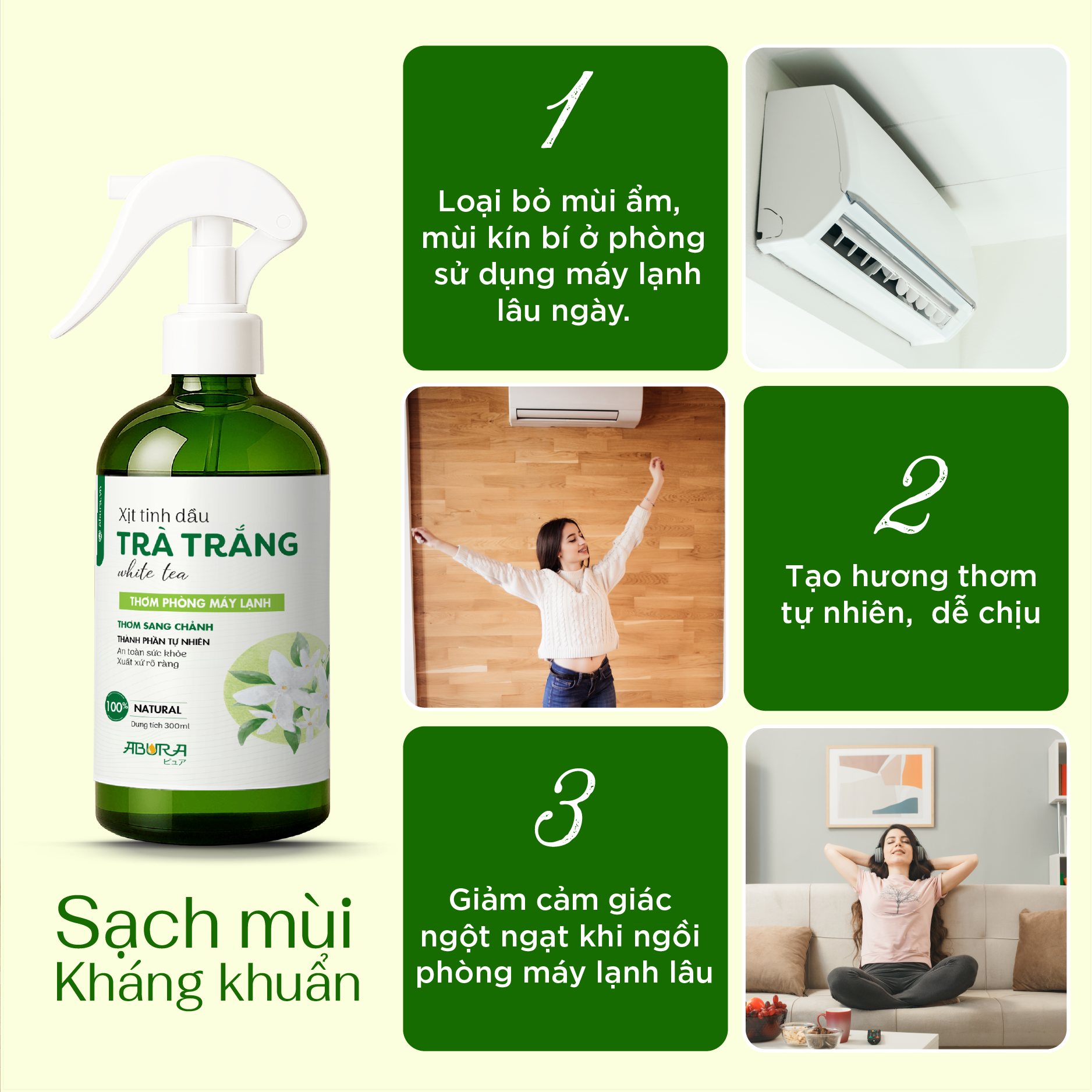 Công dụng nổi bật của xịt tinh dầu làm thơm phòng máy lạnh Công dụng nổi bật của xịt tinh dầu làm thơm phòng máy lạnh