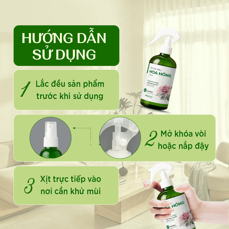 Hướng Dẫn Sử Dụng Xịt Tinh Dầu Hoa Hồng Cao Cấp Hướng Dẫn Sử Dụng Xịt Tinh Dầu Hoa Hồng Cao Cấp