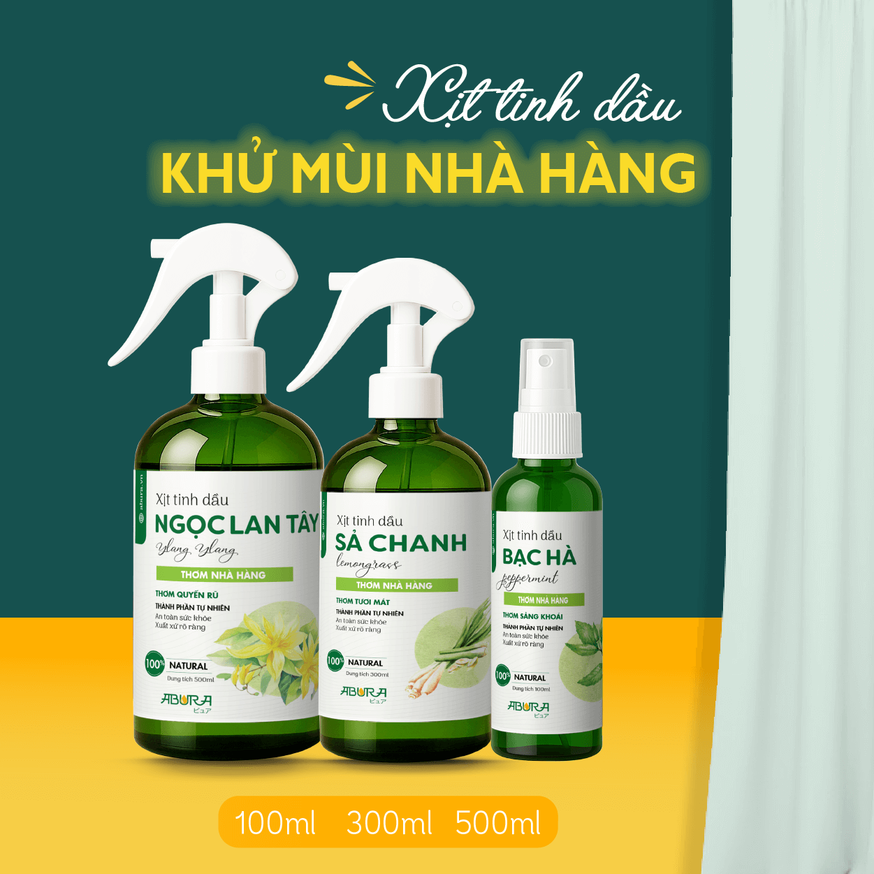 Xịt tinh dầu khử mùi nhà hàng