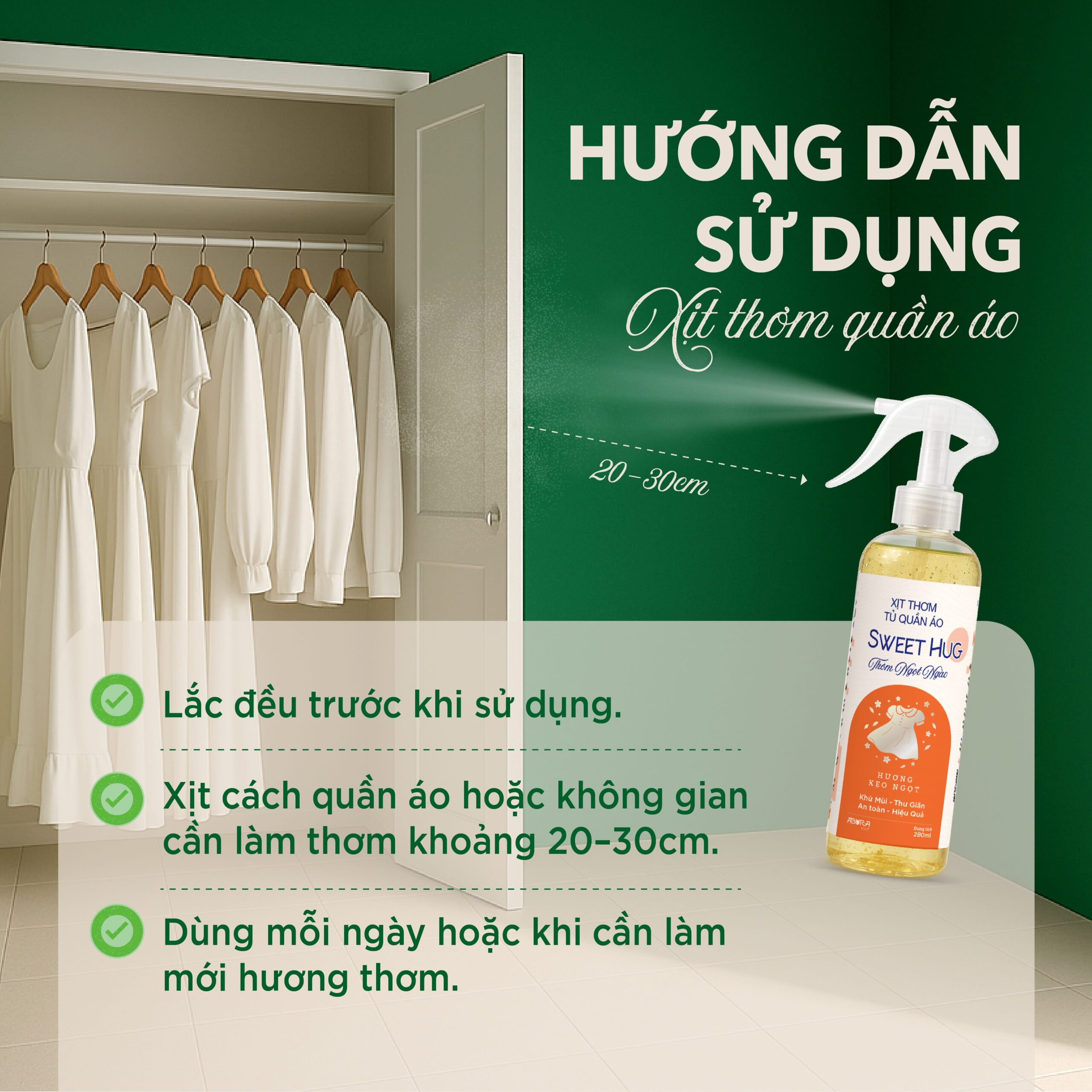 Hướng dẫn sử dụng Xịt Thơm Quần Áo Em Bé Ngọt Ngào ABURA Hướng dẫn sử dụng Xịt Thơm Quần Áo Em Bé Ngọt Ngào ABURA