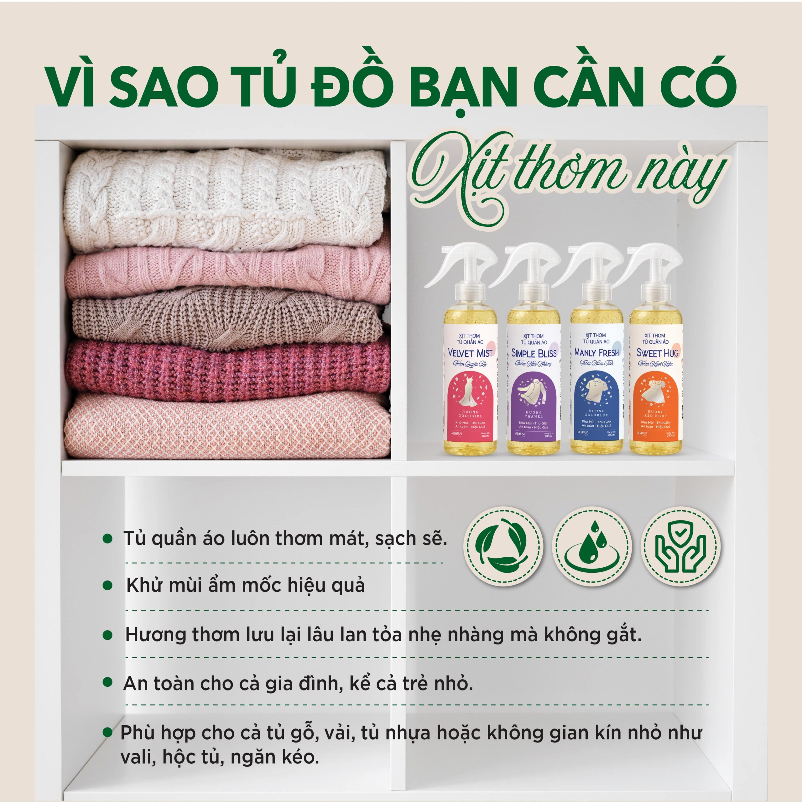 Vì sao mẹ nên chọn Xịt Thơm Quần Áo Em Bé Ngọt Ngào ABURA? Vì sao mẹ nên chọn Xịt Thơm Quần Áo Em Bé Ngọt Ngào ABURA?