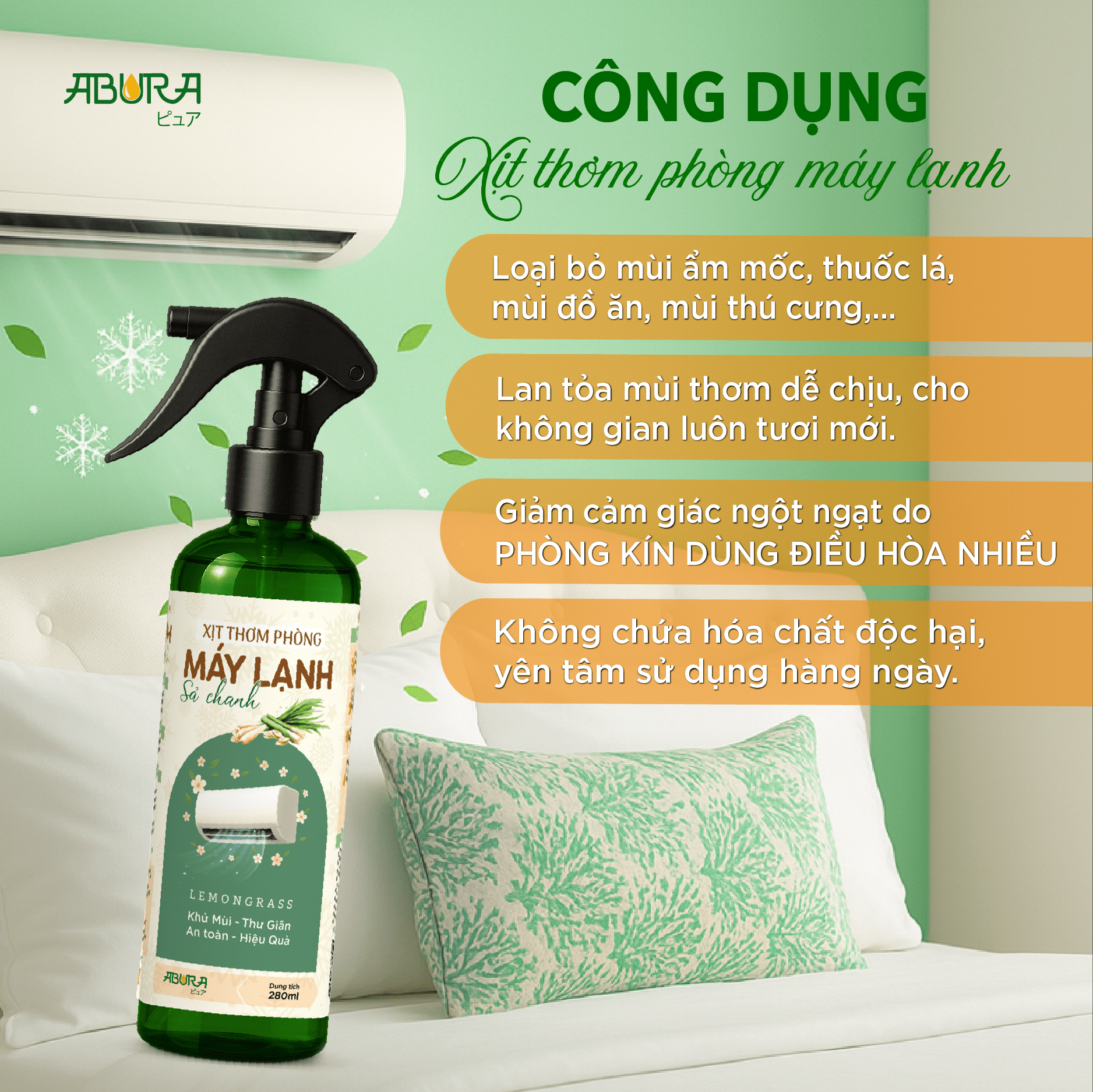 Công dụng nổi bật của Xịt Thơm Phòng Máy Lạnh Công dụng nổi bật của Xịt Thơm Phòng Máy Lạnh