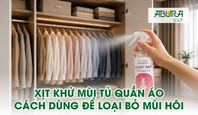 Xịt khử mùi tủ quần áo giúp xử lý mùi hôi, mùi ẩm và giữ quần áo thơm sạch